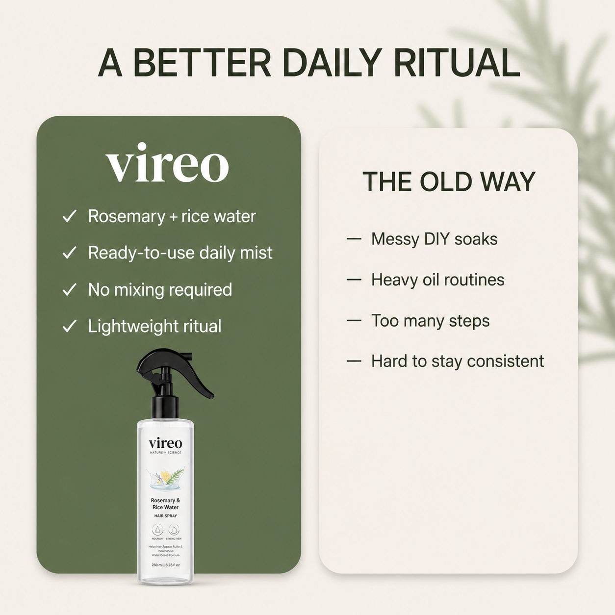 Rosemary & Rice Water Spray